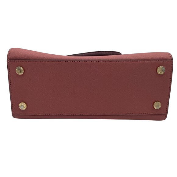 Michael Kors Selma Leather Satchel – Two-Tone Blush & Rose - Picture 7 of 10